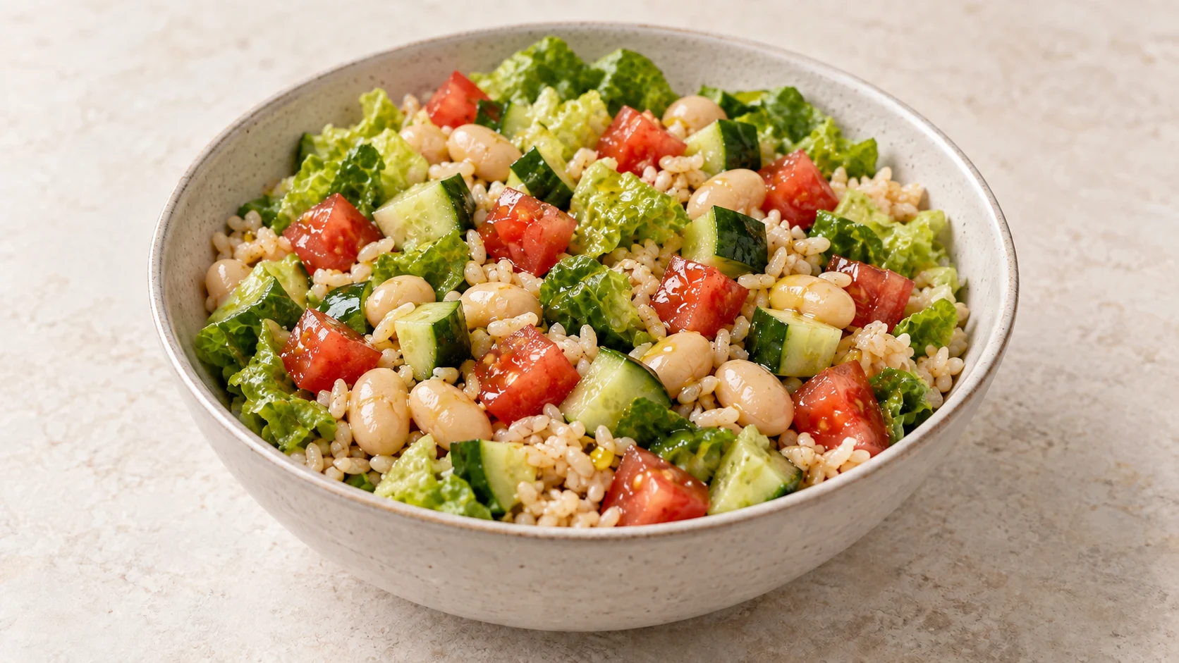 Brown Rice White Bean Garden Bowl