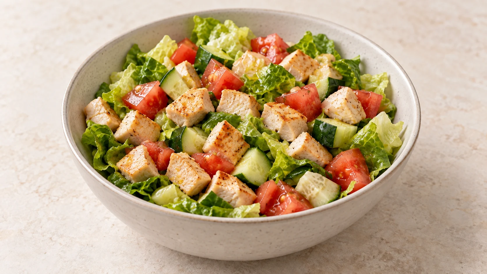 Chicken Cucumber Tomato Salad