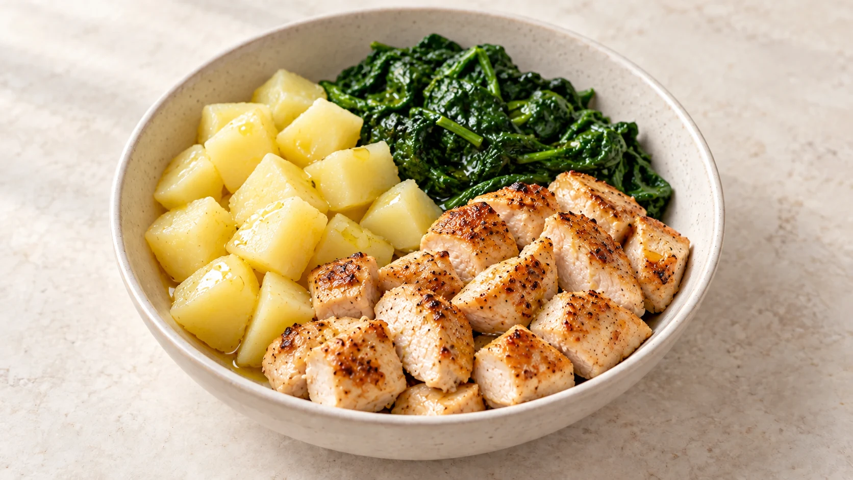 Chicken with Potato and Spinach