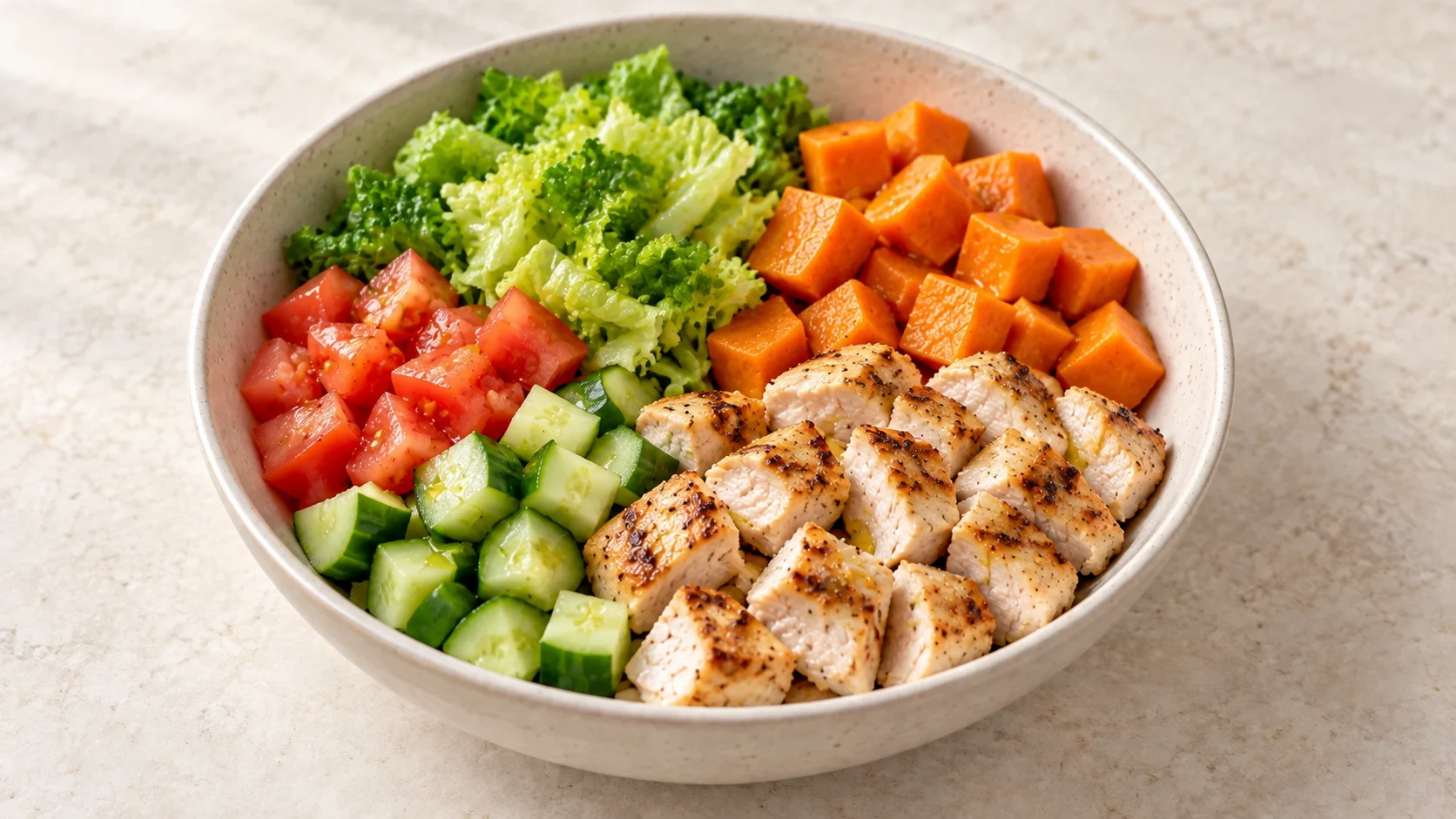 Chicken Sweet Potato Garden Salad