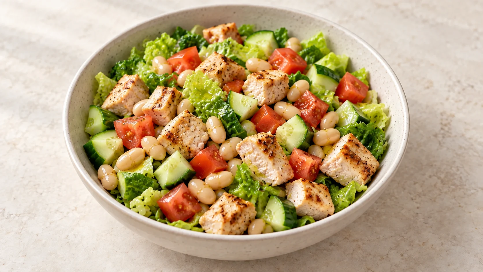 Chicken and White Bean Garden Salad