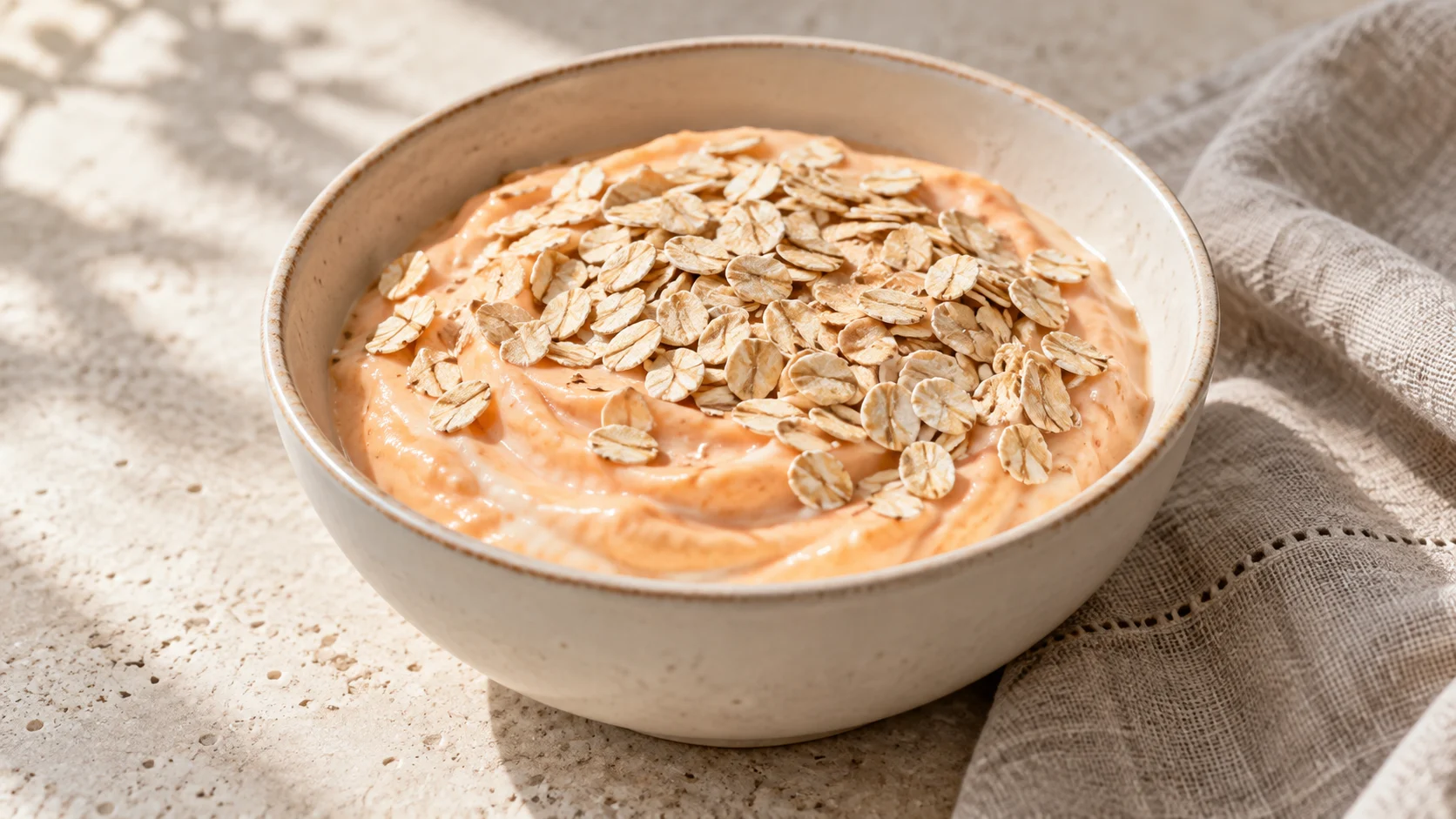 Creme de mamão com iogurte e aveia