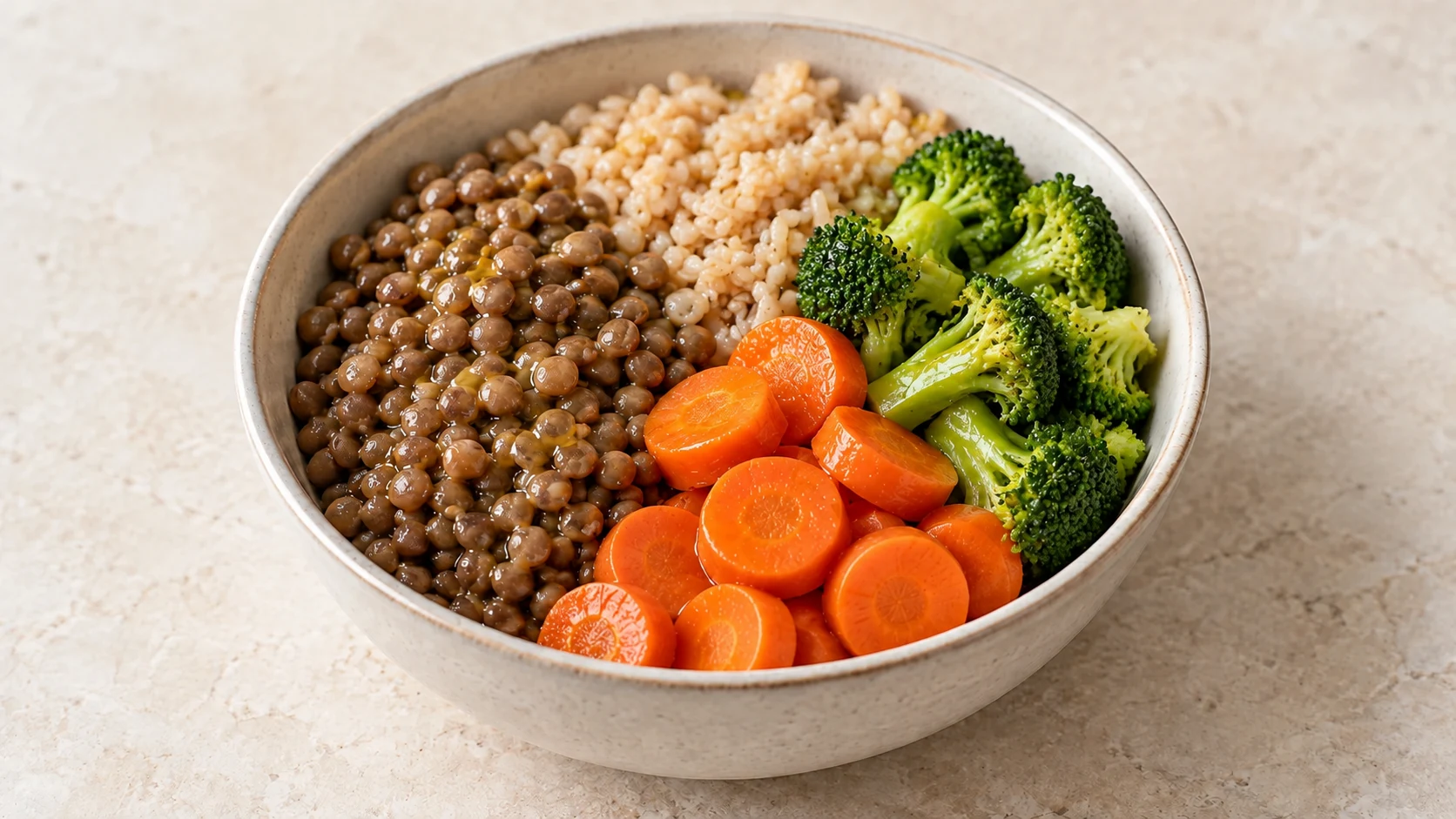 Lentil Brown Rice Vegetable Bowl