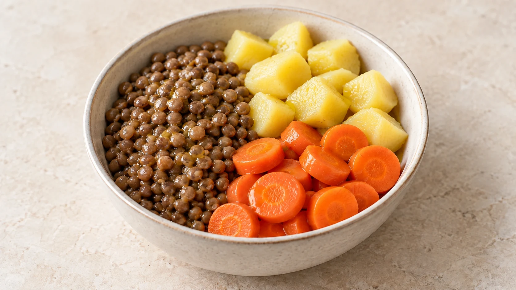 Lentil Potato Carrot Bowl