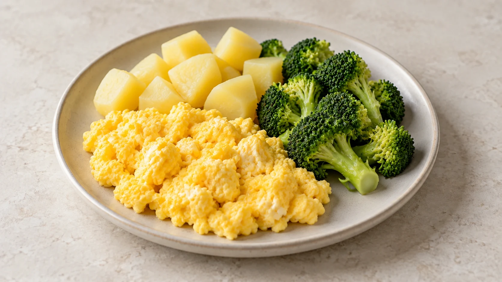 Potato, Broccoli, and Egg Plate
