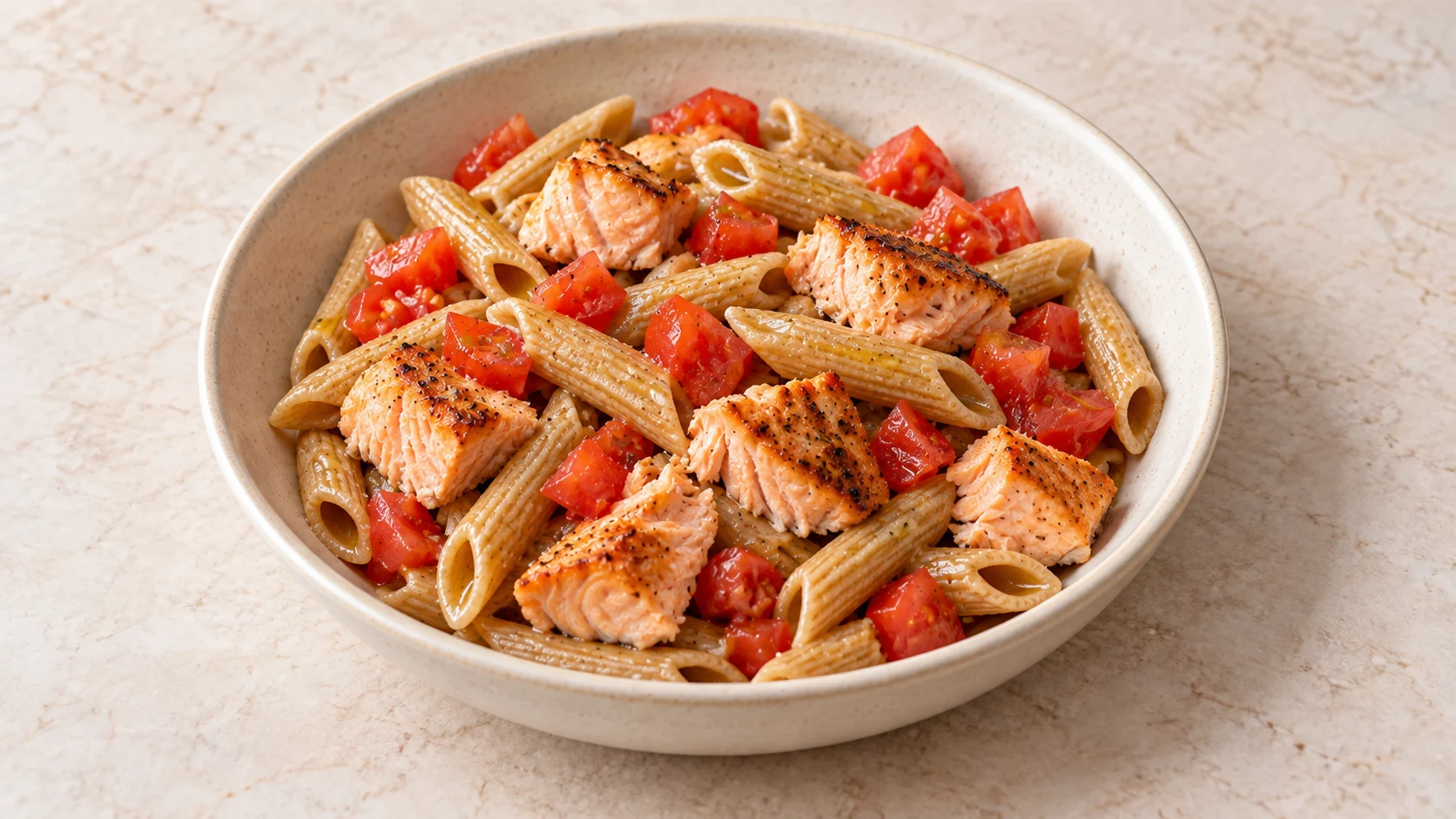 Salmon Whole-Grain Pasta Bowl