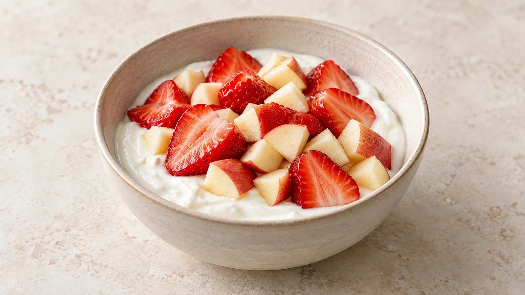 Strawberry Apple Yogurt Bowl