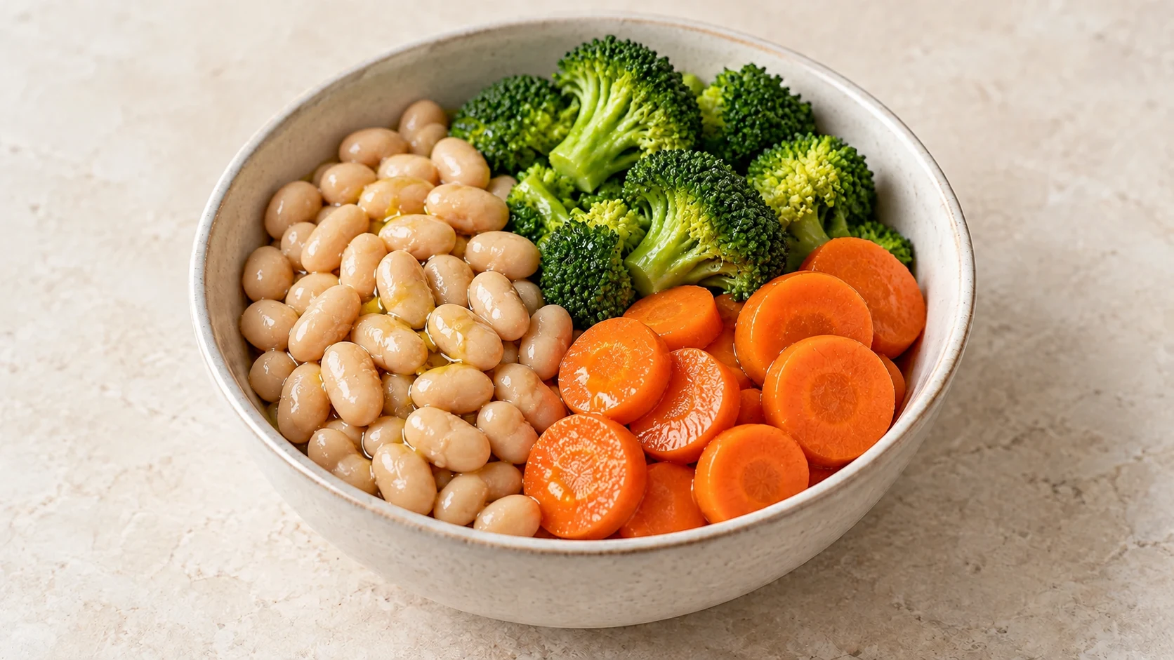 White Bean Broccoli Carrot Bowl