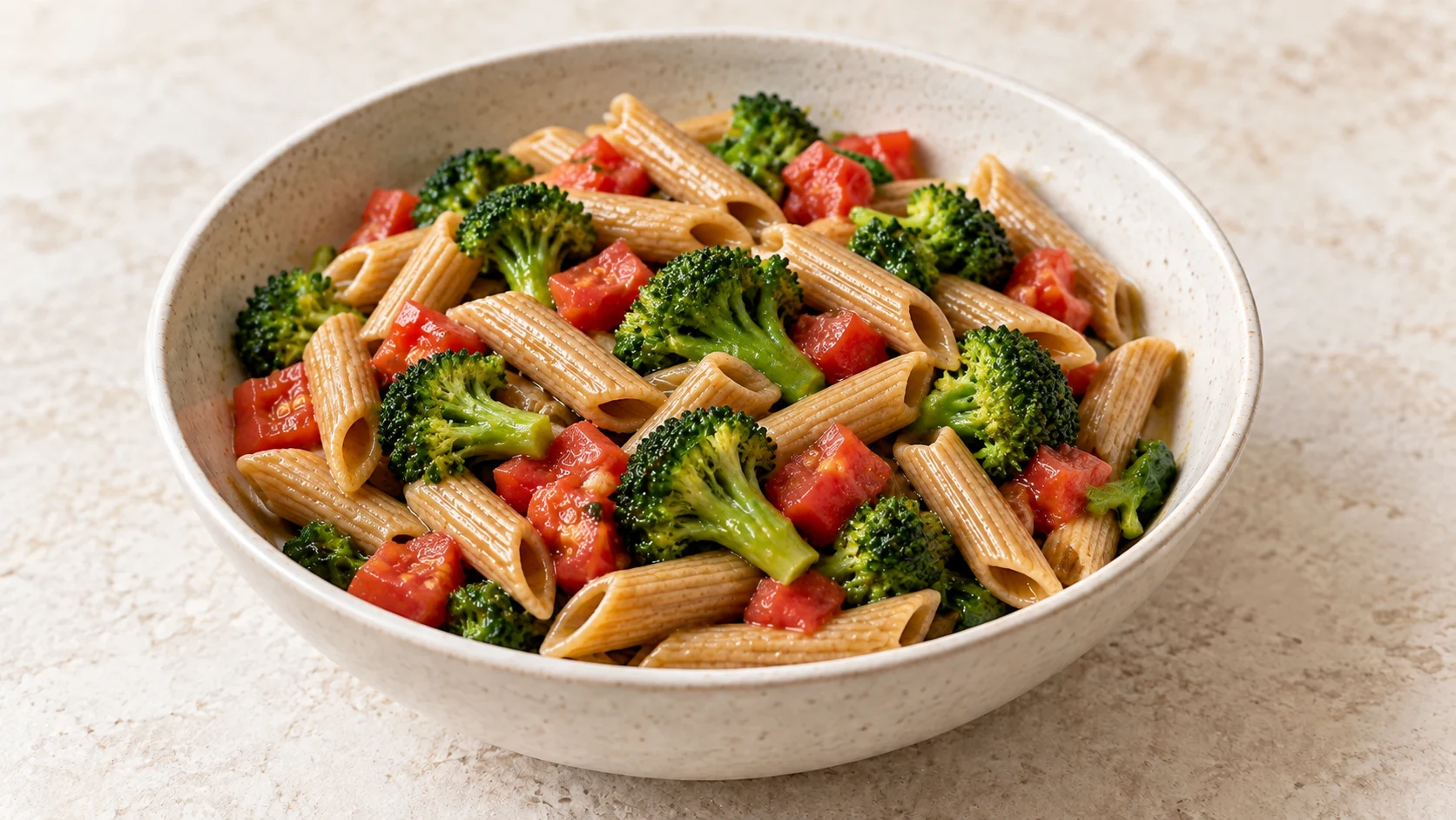 Whole-Grain Pasta with Broccoli and Tomato